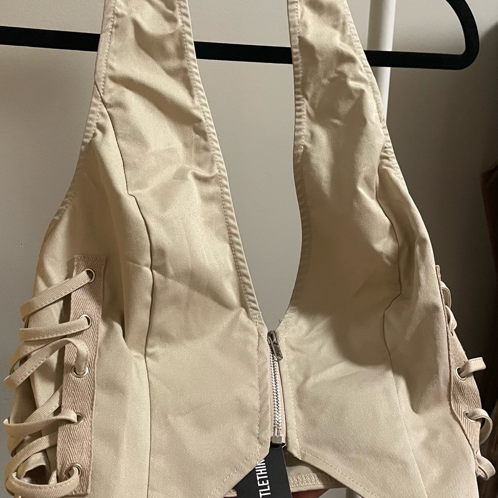 PreBeige Lace-Up Women's Bag